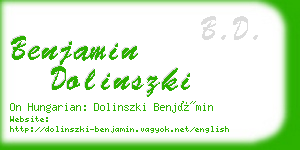 benjamin dolinszki business card